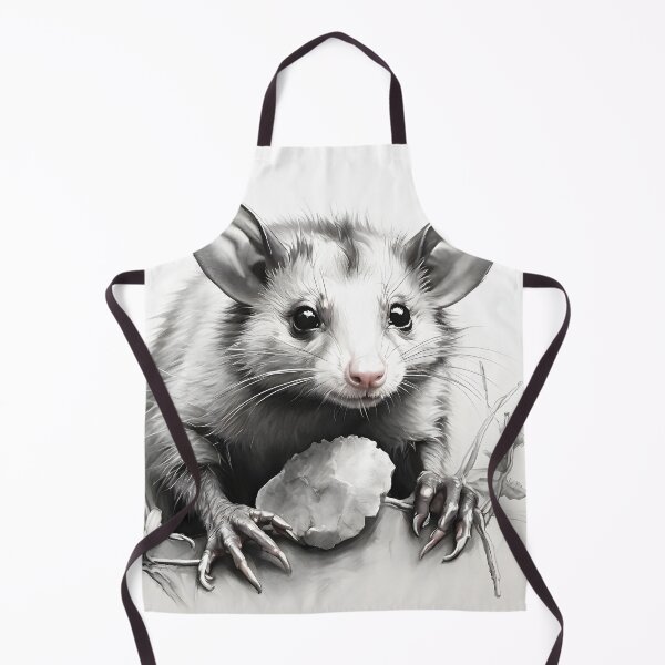 Item preview, Black and White Opossum Pencil Drawing designed and sold by Pencil-Art.