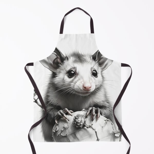 Item preview, Black and White Opossum Pencil Drawing designed and sold by Pencil-Art.