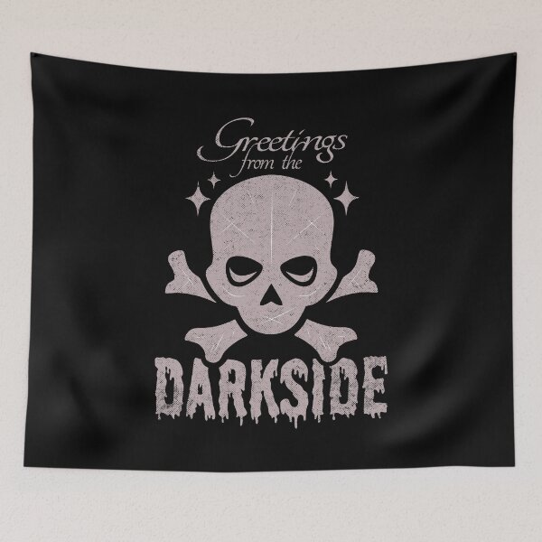 Item preview, Greetings From The Darkside Grunge Skull and Crossbones designed and sold by ObsidianDaz.