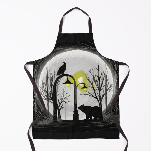 Item preview, Eagle and Bear in the Night: Majestic Wildlife Silhouettes designed and sold by Colorful-Garden.