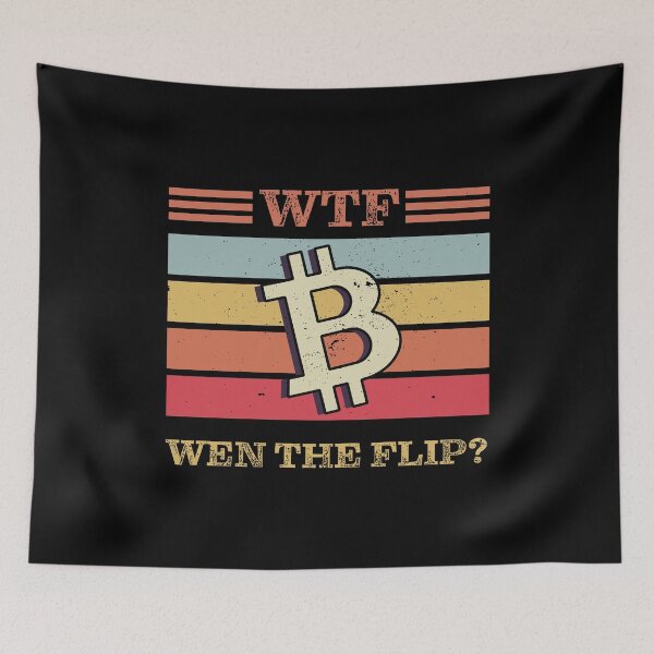 Item preview, WTF Wen The Flip? - Funny Crypto designed and sold by Mobius Spot Collective.