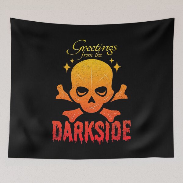 Item preview, Greetings From The Darkside Grunge Skull and Crossbones designed and sold by ObsidianDaz.