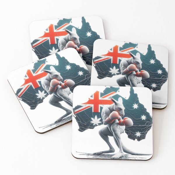 Item preview, boxing kangaroo outback Australia futuristic  designed and sold by Martial-Art-23.