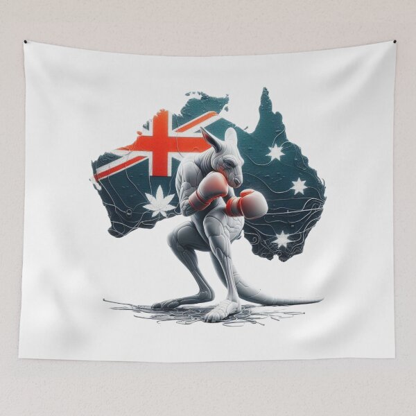 Item preview, boxing kangaroo outback Australia futuristic  designed and sold by Martial-Art-23.