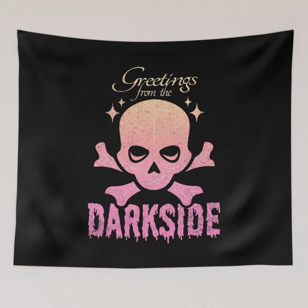 Item preview, Greetings From The Darkside Grunge Skull and Crossbones designed and sold by ObsidianDaz.