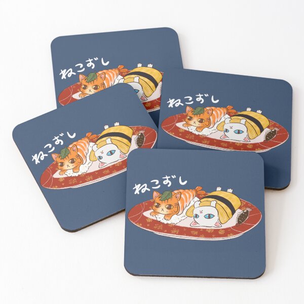 Item preview, Sushi Cats (with text) designed and sold by gingerbreadc.