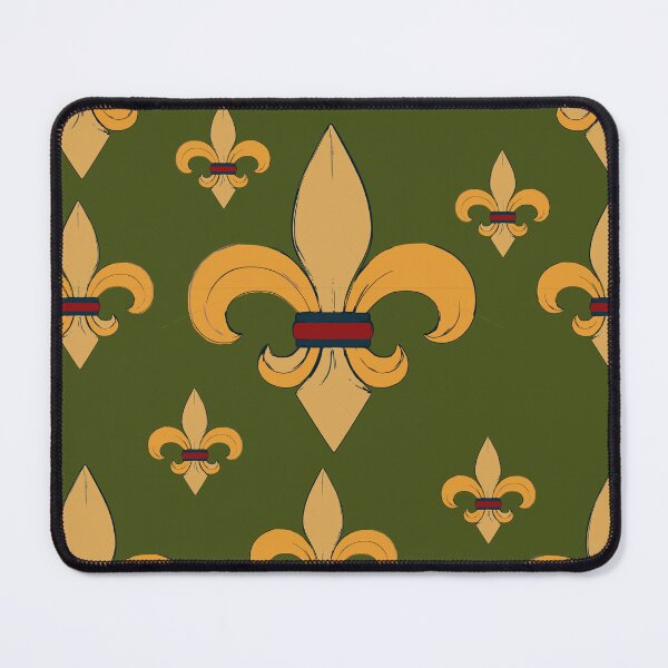 Item preview, Fleur de lis Gold on Green Pattern designed and sold by GreyMoonForest.