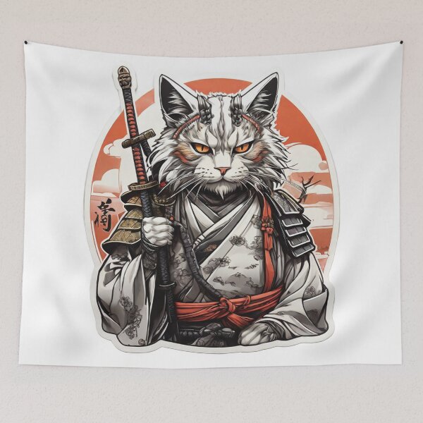Item preview, the last samurai cat designed and sold by ESEMMA STUDIOS ARROD.