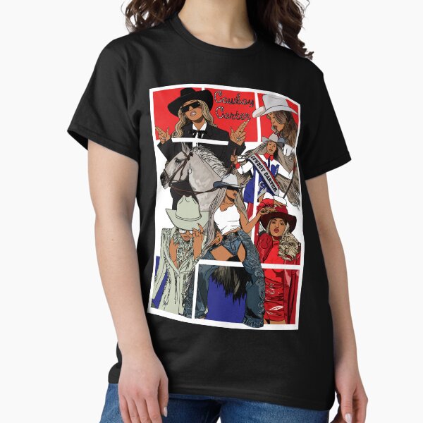 Vista previa del artículo con la obra «Cowboy Carter de Beyoncé (con ribete blanco)», diseñado y vendido por Seconya.