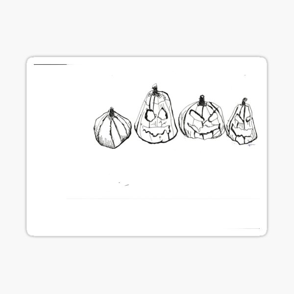 Item preview, pumpkin drawing designed and sold by sunflower363.