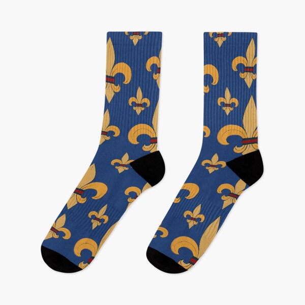 Item preview,  Fleur de lis Gold on Blue Pattern designed and sold by GreyMoonForest.