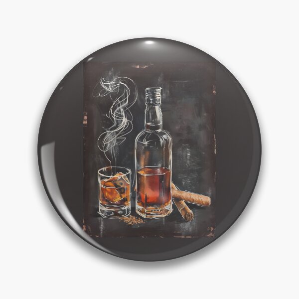 Artikelvorschau, Nostalgische zeitlose Raffinesse – Vintage-Zigarren- und Whisky-Tafelkunst, KI-generiert entworfen und verkauft von OlfactoART Studio.
