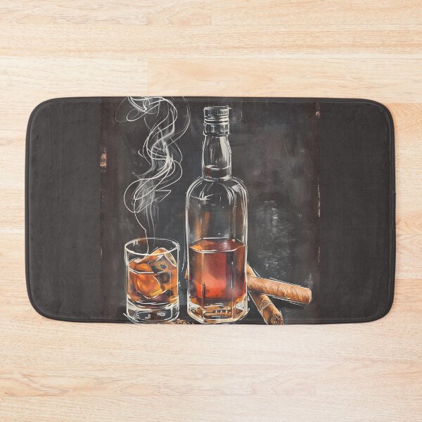 Artikelvorschau, Nostalgische zeitlose Raffinesse – Vintage-Zigarren- und Whisky-Tafelkunst, KI-generiert entworfen und verkauft von OlfactoART Studio.