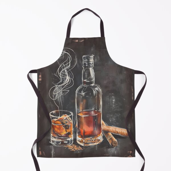 Artikelvorschau, Nostalgische zeitlose Raffinesse – Vintage-Zigarren- und Whisky-Tafelkunst, KI-generiert entworfen und verkauft von OlfactoART Studio.