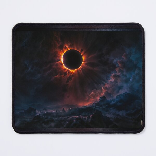 Item preview, A Breathtaking Solar Eclipse Painting Capturing Nature's Grandeur Beautiful AI Concept Art by Xzendor7 designed and sold by Xzendor7 Digital Art Creations.