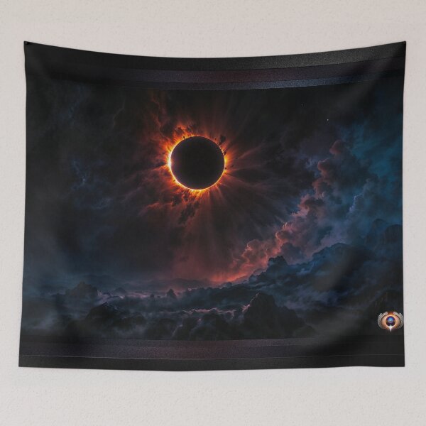 Item preview, A Breathtaking Solar Eclipse Painting Capturing Nature's Grandeur Beautiful AI Concept Art by Xzendor7 designed and sold by Xzendor7 Digital Art Creations.