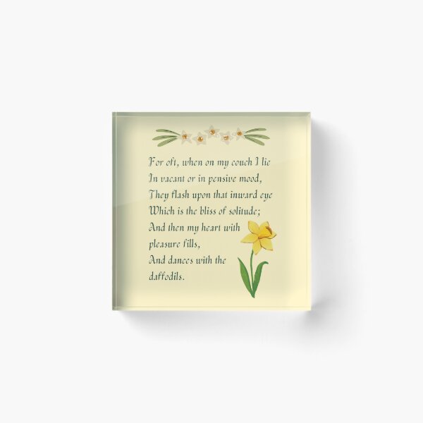 Item preview, ... And Dances With The Daffodils. Beautiful Wordsworth Daffodil Poem designed and sold by Rebel-Design.