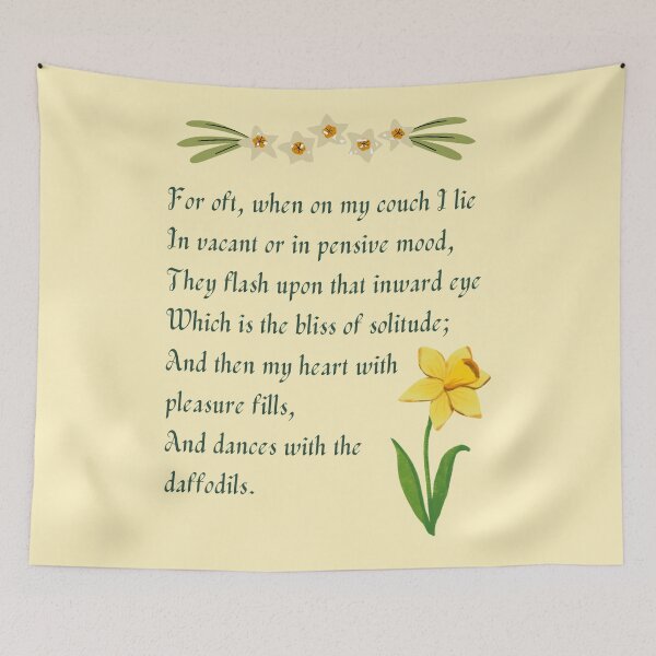 Item preview, ... And Dances With The Daffodils. Beautiful Wordsworth Daffodil Poem designed and sold by Rebel-Design.
