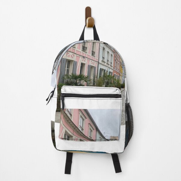 Item preview, Colorful houses on a Parisian street designed and sold by OutOfTordinary.