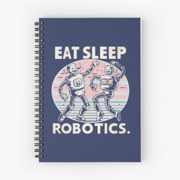 Item preview, A cool T-shirt for robotics lovers depicting two dancing robots- 'EAT SLEEP ROBOTICS'. designed and sold by Gadget80.