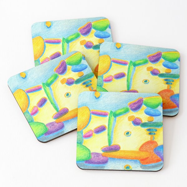 Item preview, City made of river stones. abstract designed and sold by Tereza Pilar  Art.