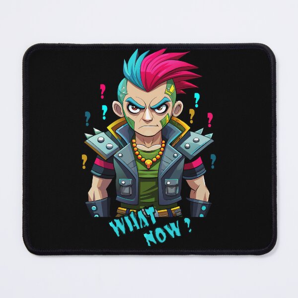 Item preview, Rebellious Reverie: PinkBlue Fury Punk designed and sold by AgarutanPrint.