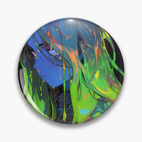 Item preview, Neon Spectral Effervescent Slime Anime Girl designed and sold by bubblegoth.