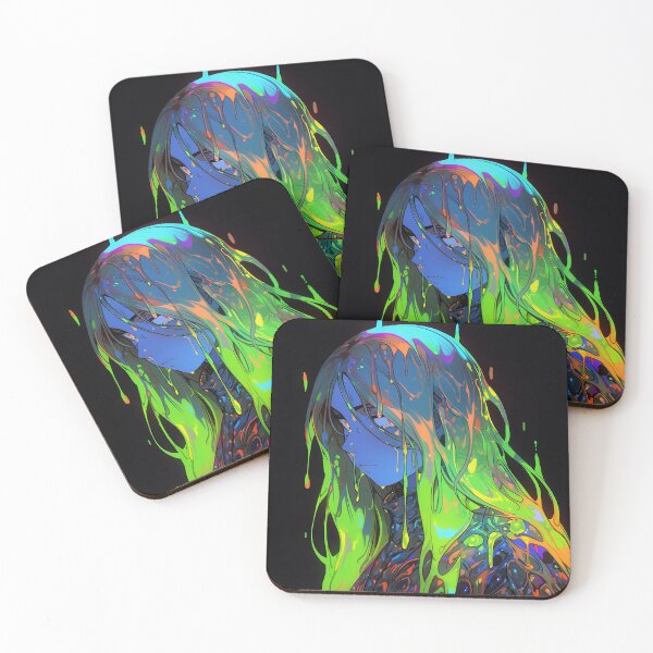 Item preview, Neon Spectral Effervescent Slime Anime Girl designed and sold by bubblegoth.
