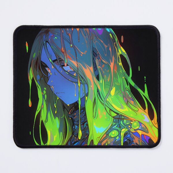 Item preview, Neon Spectral Effervescent Slime Anime Girl designed and sold by bubblegoth.