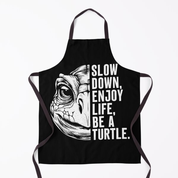 Item preview, white Turtle face with text Slow Down, Enjoy life, be a turtle. designed and sold by MeringueMango.