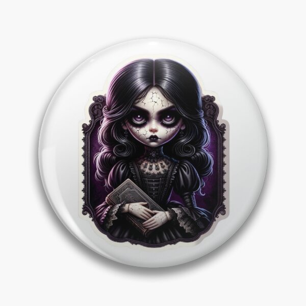 Item preview, Creepy Purple Porcelain Doll Vintage designed and sold by BrinaandPops.