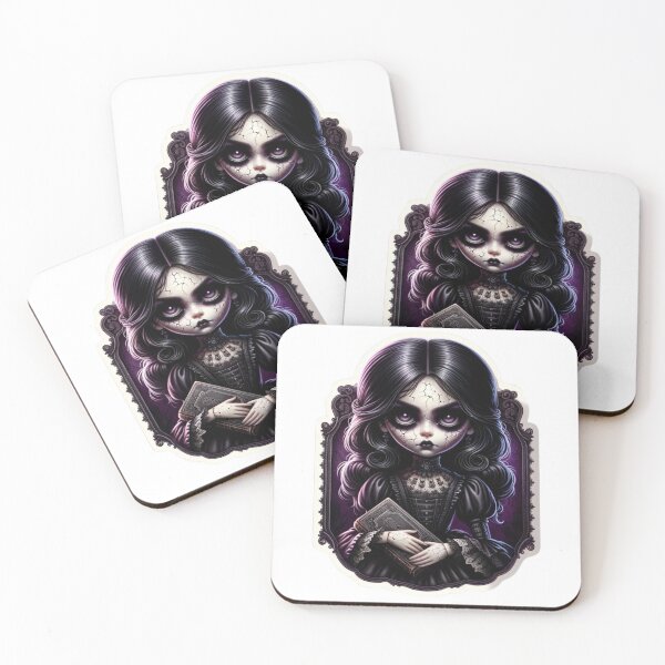 Item preview, Creepy Purple Porcelain Doll Vintage designed and sold by BrinaandPops.