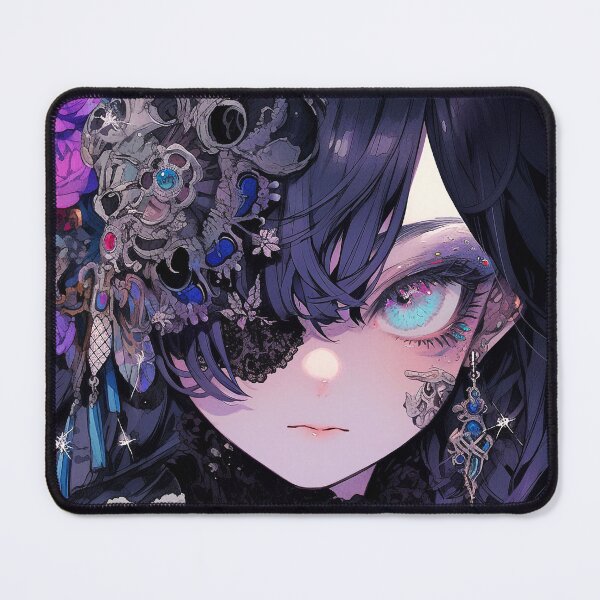 Item preview, Goth anime girl designed and sold by iWallGlow.