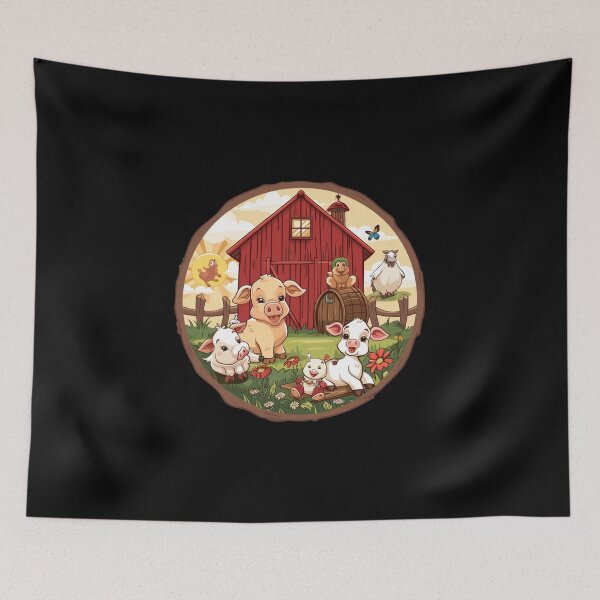 Item preview, Funny Animals on the Farm.Cows,pigs,chickens,goats. designed and sold by elnexshop.
