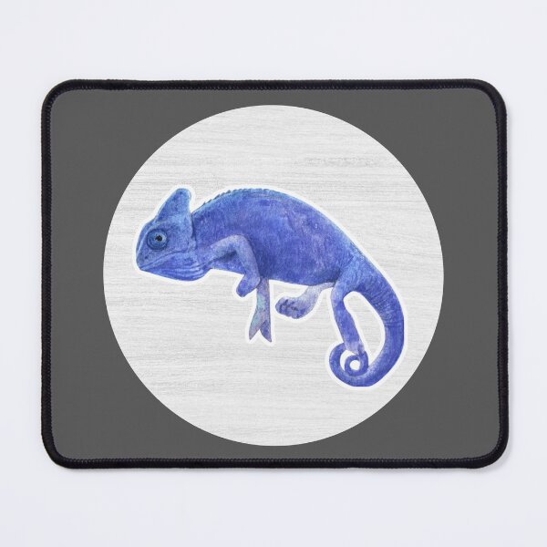 Item preview, Blue Chameleon Watercolor Drawing designed and sold by LivingColorful.
