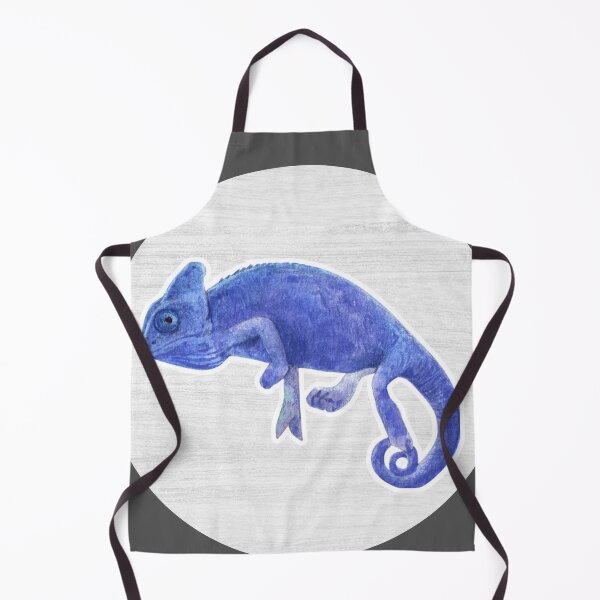 Item preview, Blue Chameleon Watercolor Drawing designed and sold by LivingColorful.