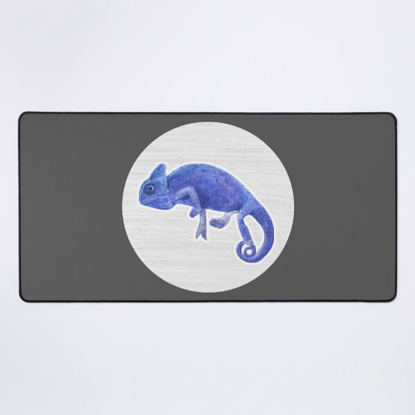 Item preview, Blue Chameleon Watercolor Drawing designed and sold by LivingColorful.