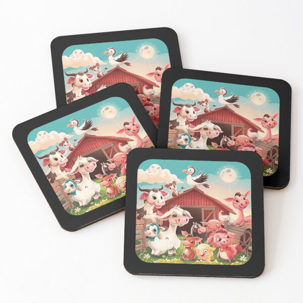 Item preview, Animales divertidos en la granja. Vacas, cerdos, pollos, cabras. designed and sold by elnexshop.