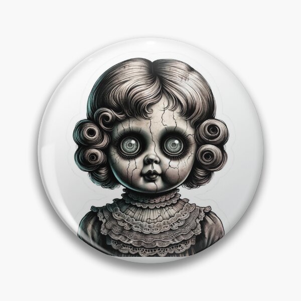 Item preview, Creepy Porcelain Doll Vintage designed and sold by BrinaandPops.
