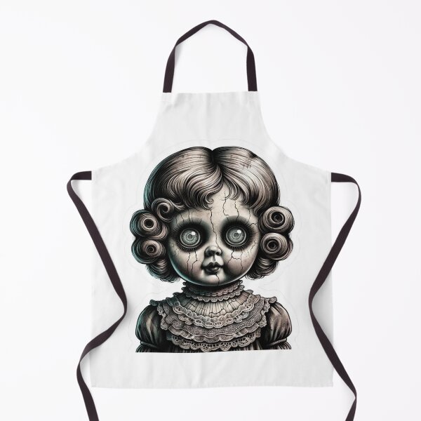 Item preview, Creepy Porcelain Doll Vintage designed and sold by BrinaandPops.