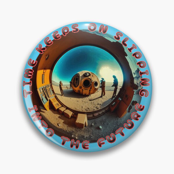 Item preview, Music Quote "Time Keeps On Slipping, Into The Future" Retro Vintage Graphic designed and sold by The Poster Emporium.
