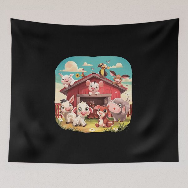 Item preview, Funny Animals on the Farm.Cows,Pigs,Chickens,Goats designed and sold by elnexshop.
