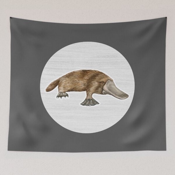 Item preview, Platypus Watercolor Drawing designed and sold by LivingColorful.