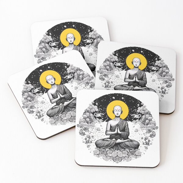 Item preview, Meditating Monk in Clouds - Abstract designed and sold by AD-Digital-Art.