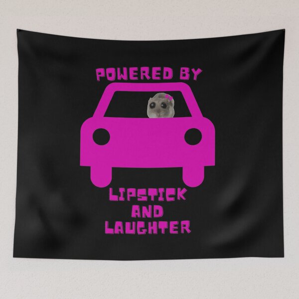 Item preview, Powered by Lipstick and Laughter: Sad Hamster Funny Coquette Collection - Cute Gifts for Girls, Friends, and Girlfriends designed and sold by BrooklynRhodes.