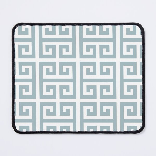 Item preview, Classic Greek Key Pattern (dusty blue/white) designed and sold by Design Minds Boutique.