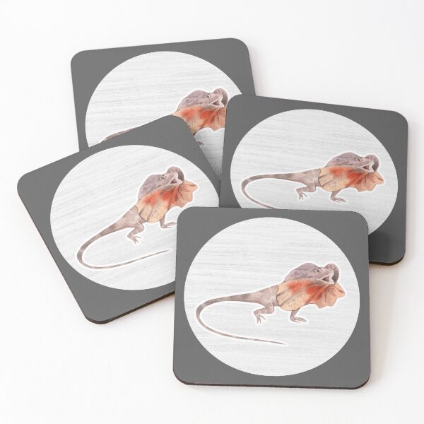 Item preview, Frilled-Neck Lizard Watercolor Drawing designed and sold by LivingColorful.