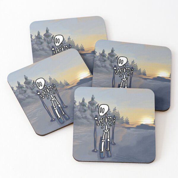 Item preview, #028 Skeleton Ski Trip designed and sold by Jasmine Froley.