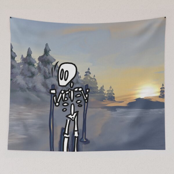 Item preview, #028 Skeleton Ski Trip designed and sold by Jasmine Froley.