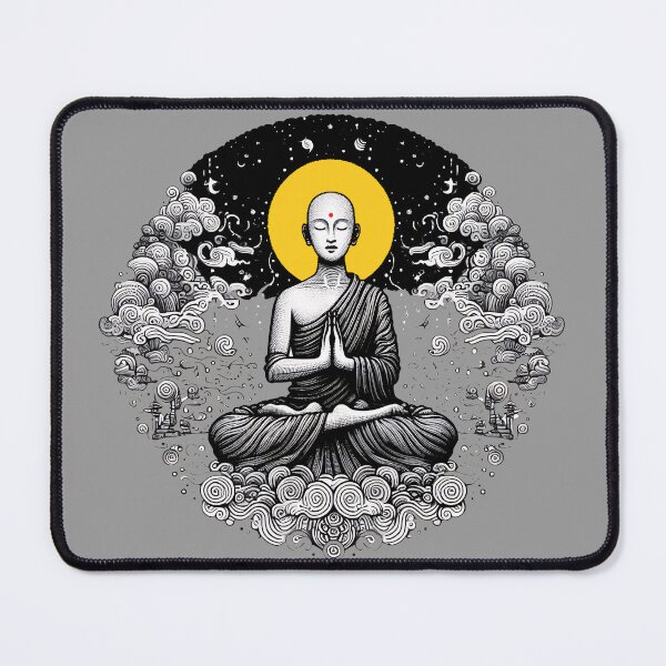 Item preview, Meditating Monk in Clouds - Abstract designed and sold by AD-Digital-Art.